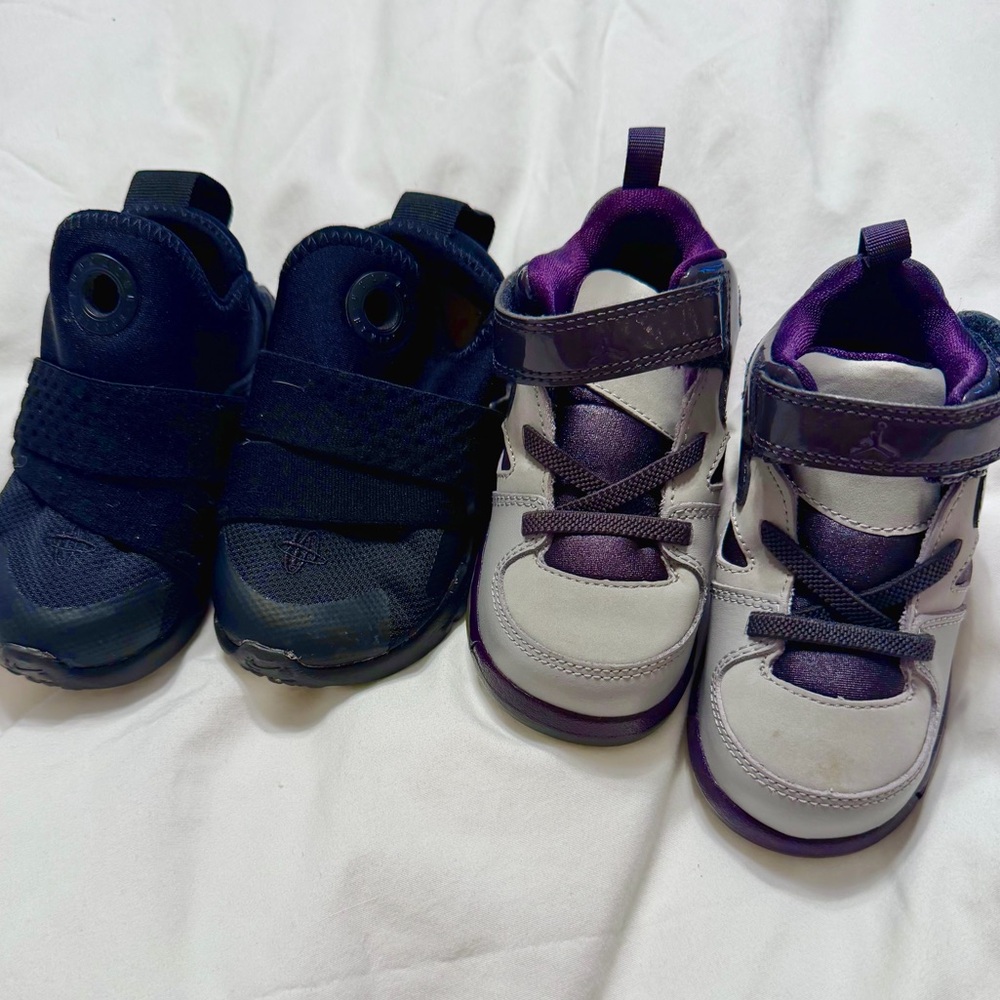 Set of Nike Air Jordan & Air Huarache Kids Sneakers - Toddler Sz 7